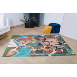 Grand Tapis Carpeto Cité Médiévale 120 x 180 cm chevalier