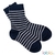 Chaussettes-marine-écru-rayé-Popolini