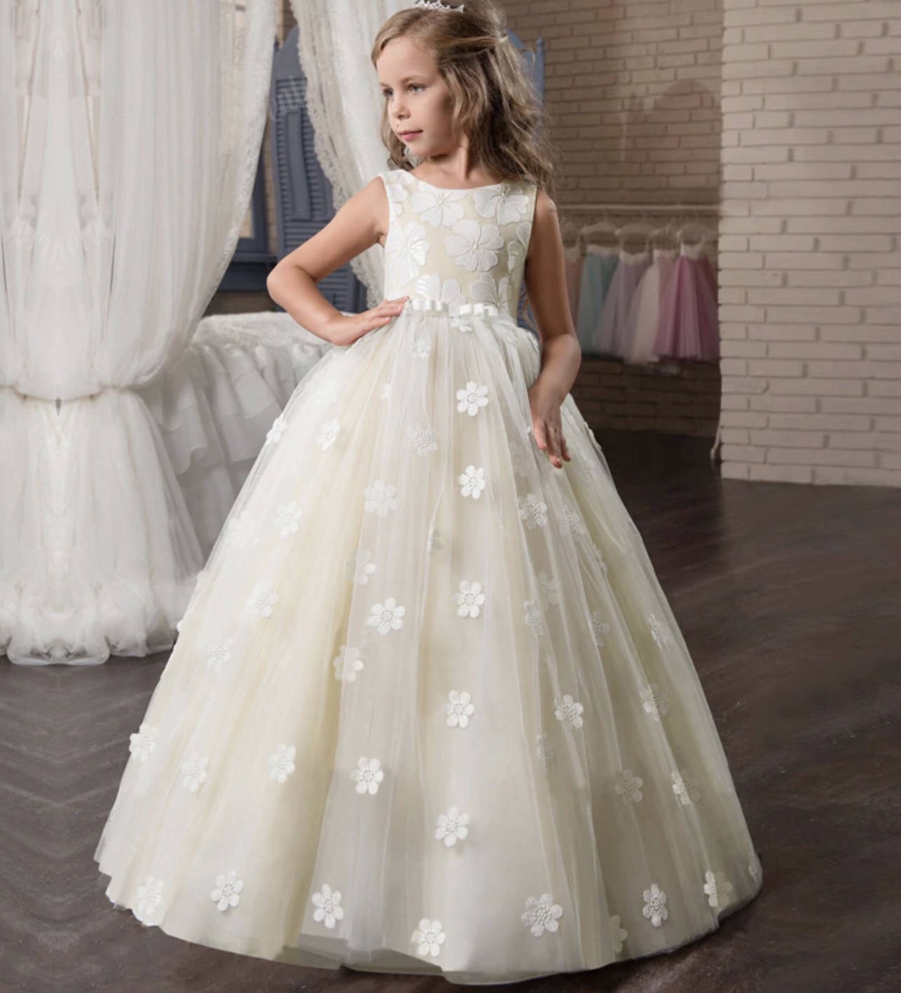 Robe fille en online tulle