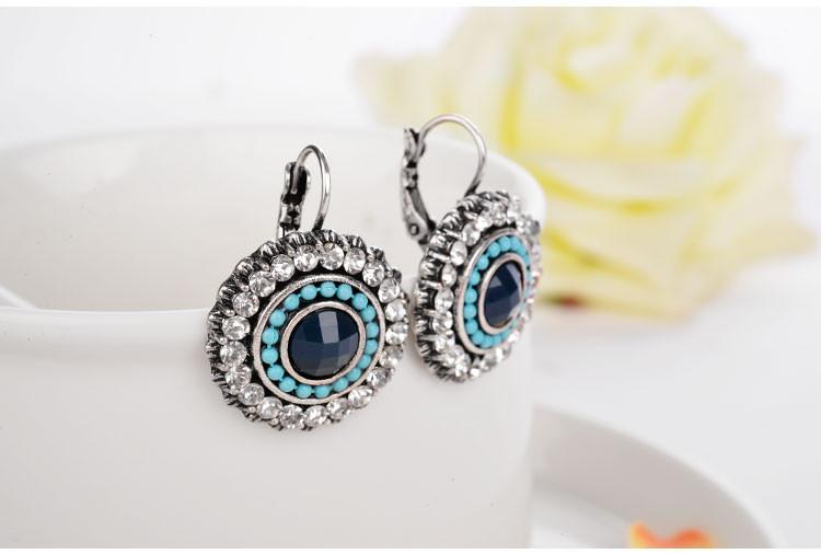 Boucles d\'oreilles rondes perles boho bohème chic BO0685