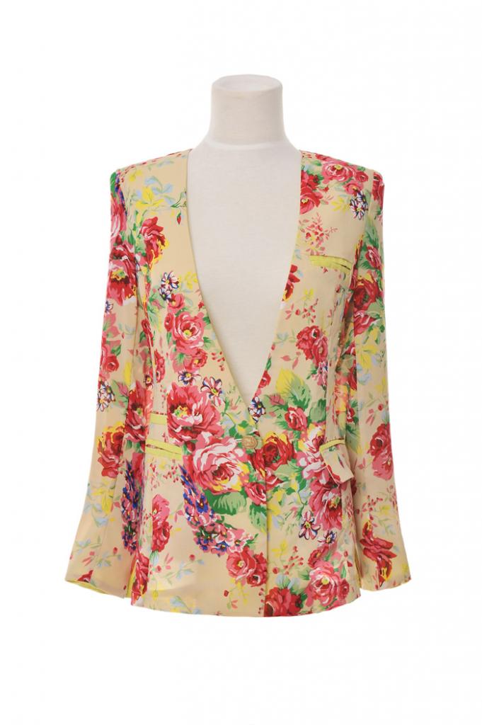 Veste imprimé fleurs boho boheme chic coat0094