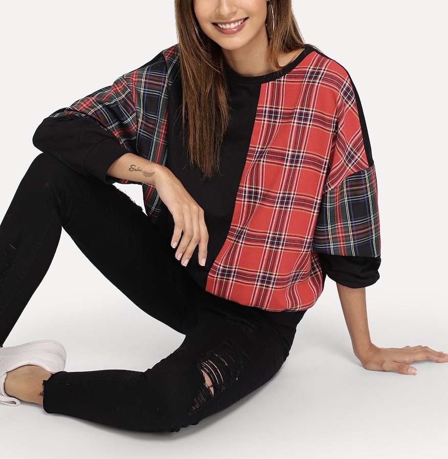 Top plaid boho boheme chic BLOUSE0516