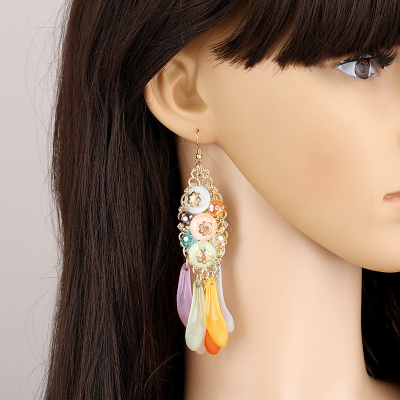 Boucles d\'oreilles tons pastels boho boheme chic BO0609