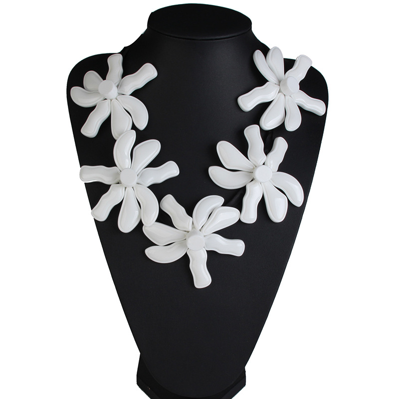 Collier ceinture grosses fleurs marque boho boheme chic NECK0582