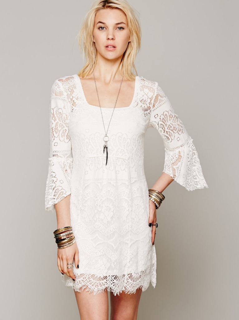 Robe 2 pièces dentelle tricotée boho boheme chic dress0692