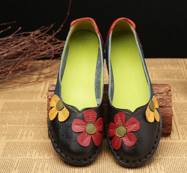  Chaussures  cuir fleurs  boho boheme chic CHAUS0100 monyronyboho