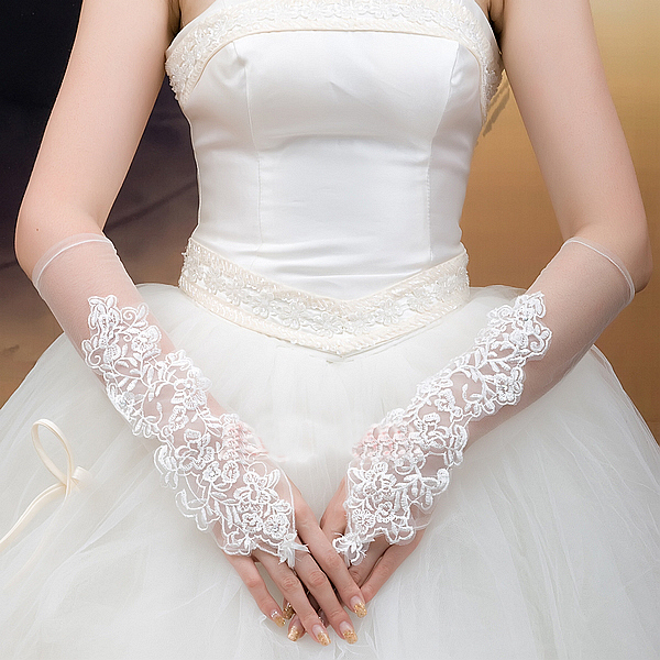 Gants tulle brodé mariage boho boheme chic access0055