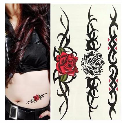 Tatouage temporaire - Tribal roses TATTOO0403