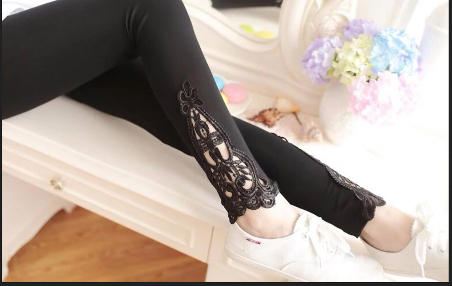 Legging long bas dentelle boho boheme chic LEGG0218