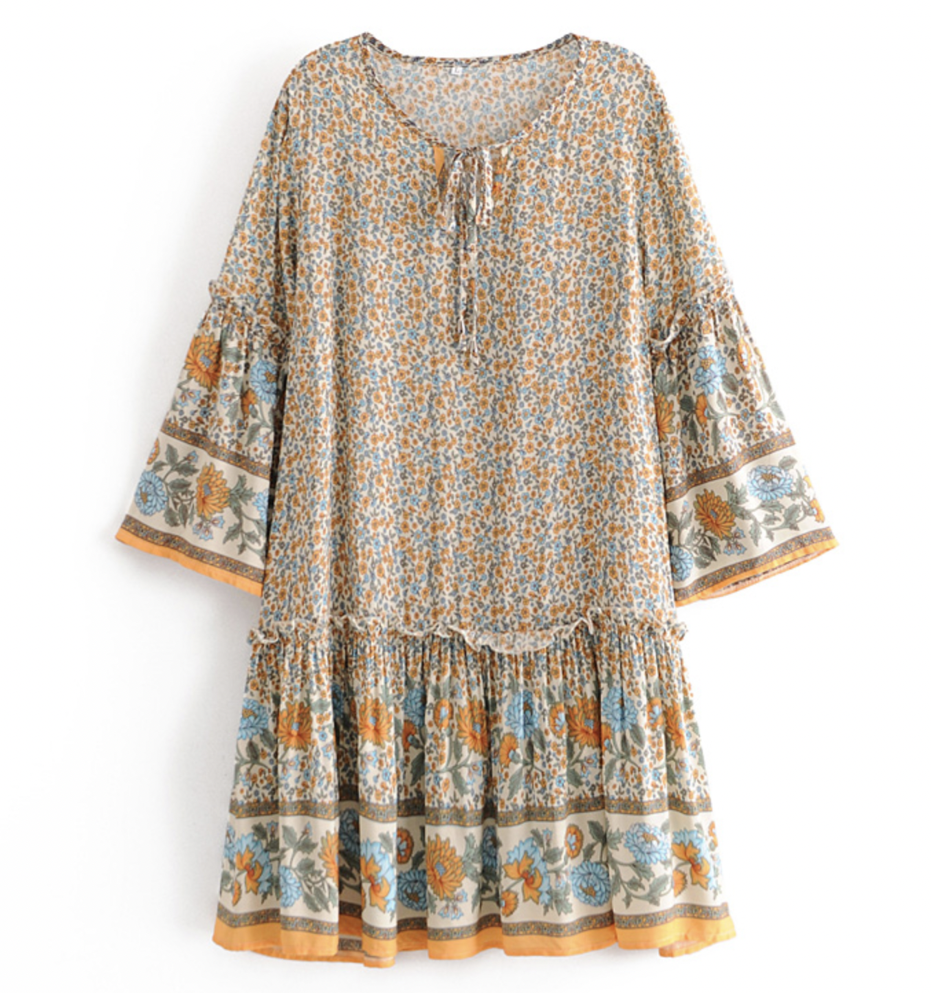 Robe imprimé évasée imprimée boho boheme chic