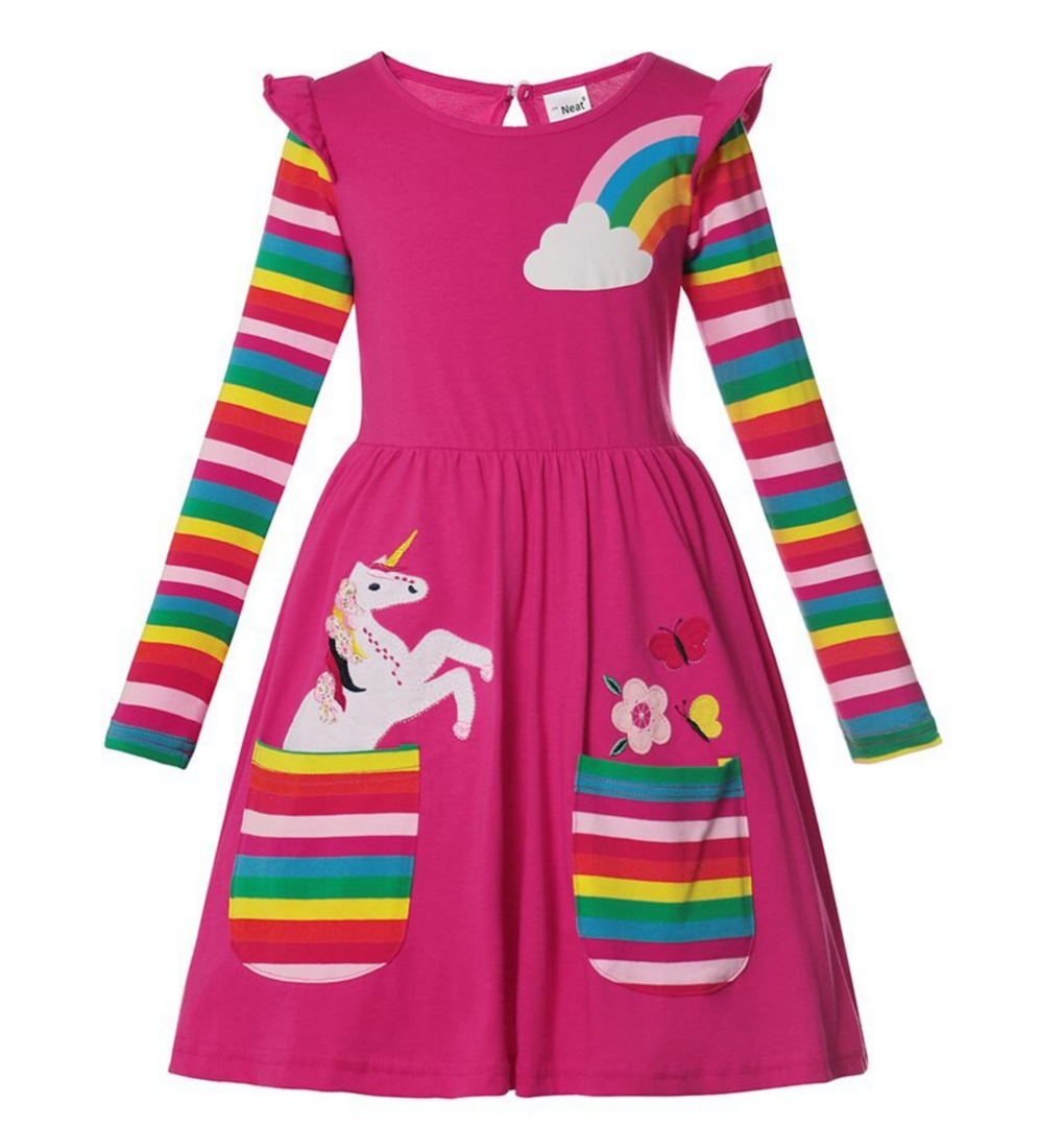 Robe petite fille licorne boho boheme chic DRESSPF1809 monyronyboho