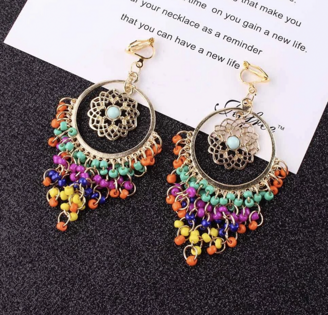 Boucles D'Oreilles Feuilles En Cristal Vintage Boucles D'Oreilles