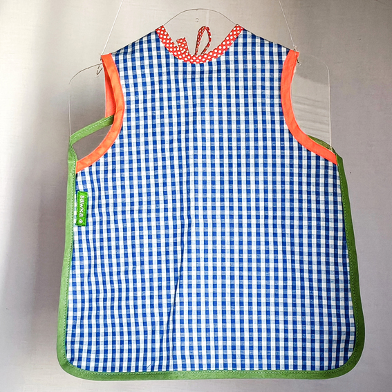 bavoir - tablier • vichy moyen bleue