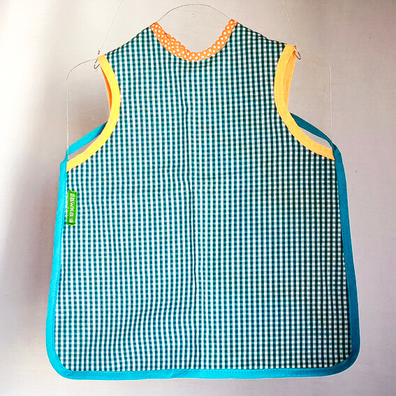 bavoir - tablier • vichy petit turquois