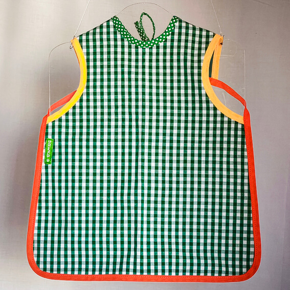 bavoir - tablier • vichy moyen vert