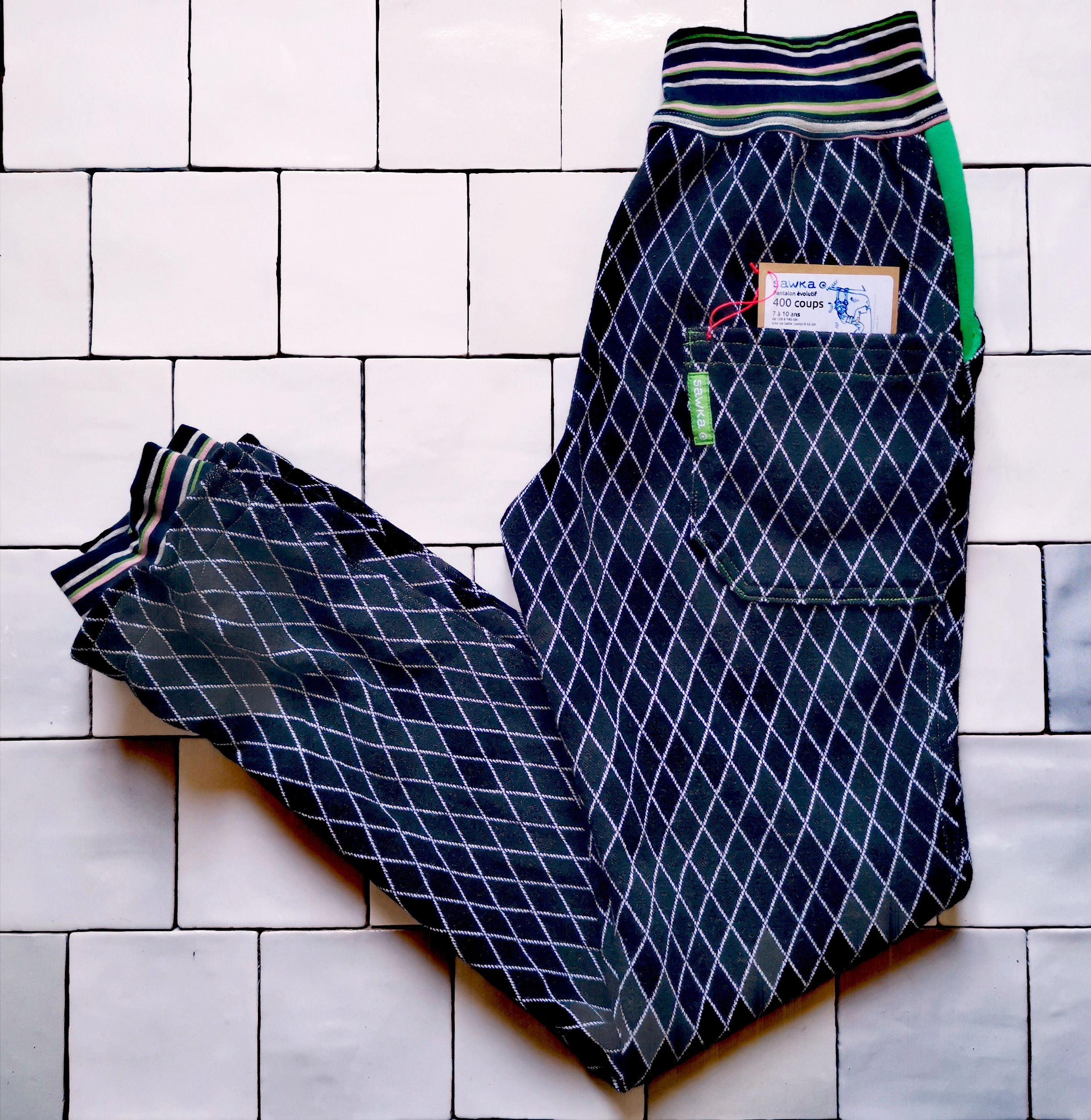 pantalon 400 coups -arlequin sobre 3 - sawka évolutifs