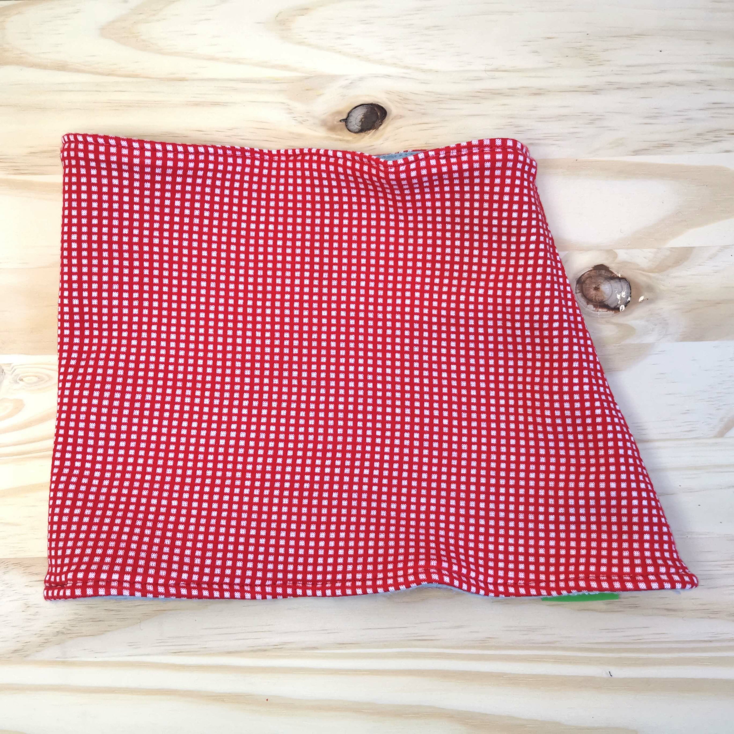 bonnet+tour de cou bleu claire et rouge carreaux -sawka-5
