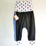 pantalon évolutif sarouel sawka jean noir 6 mois - 3 ans 2