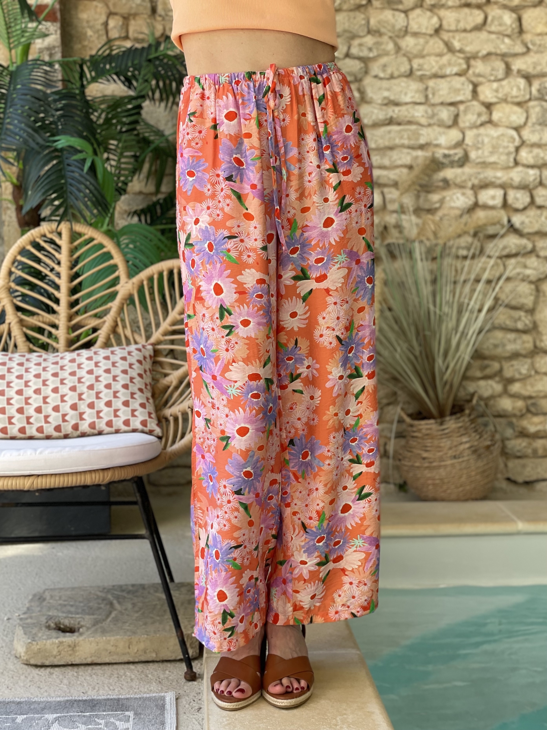 Pantalon à imprimé floral LAURINE