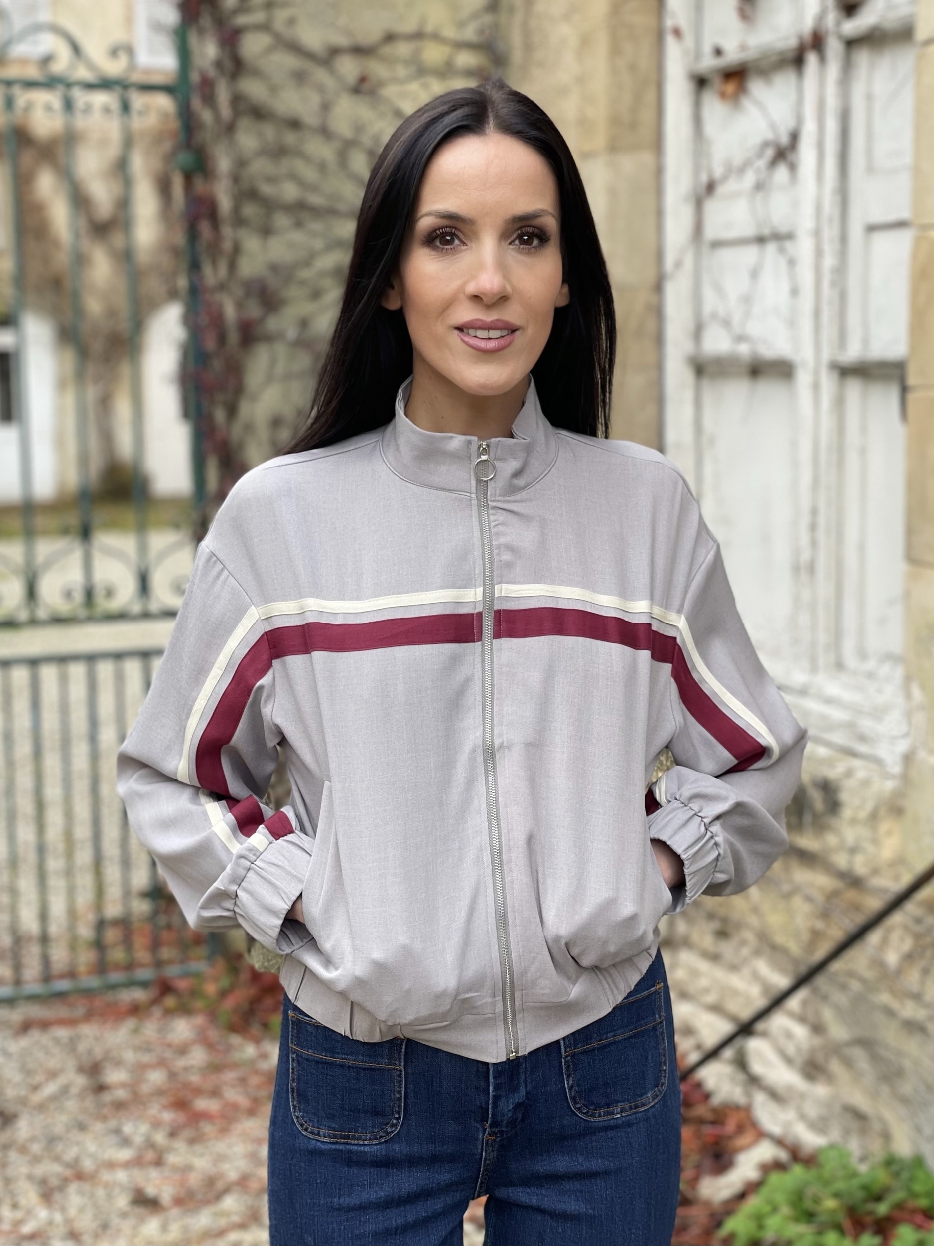 Gilet zippé style rétro JOHAN coloris gris