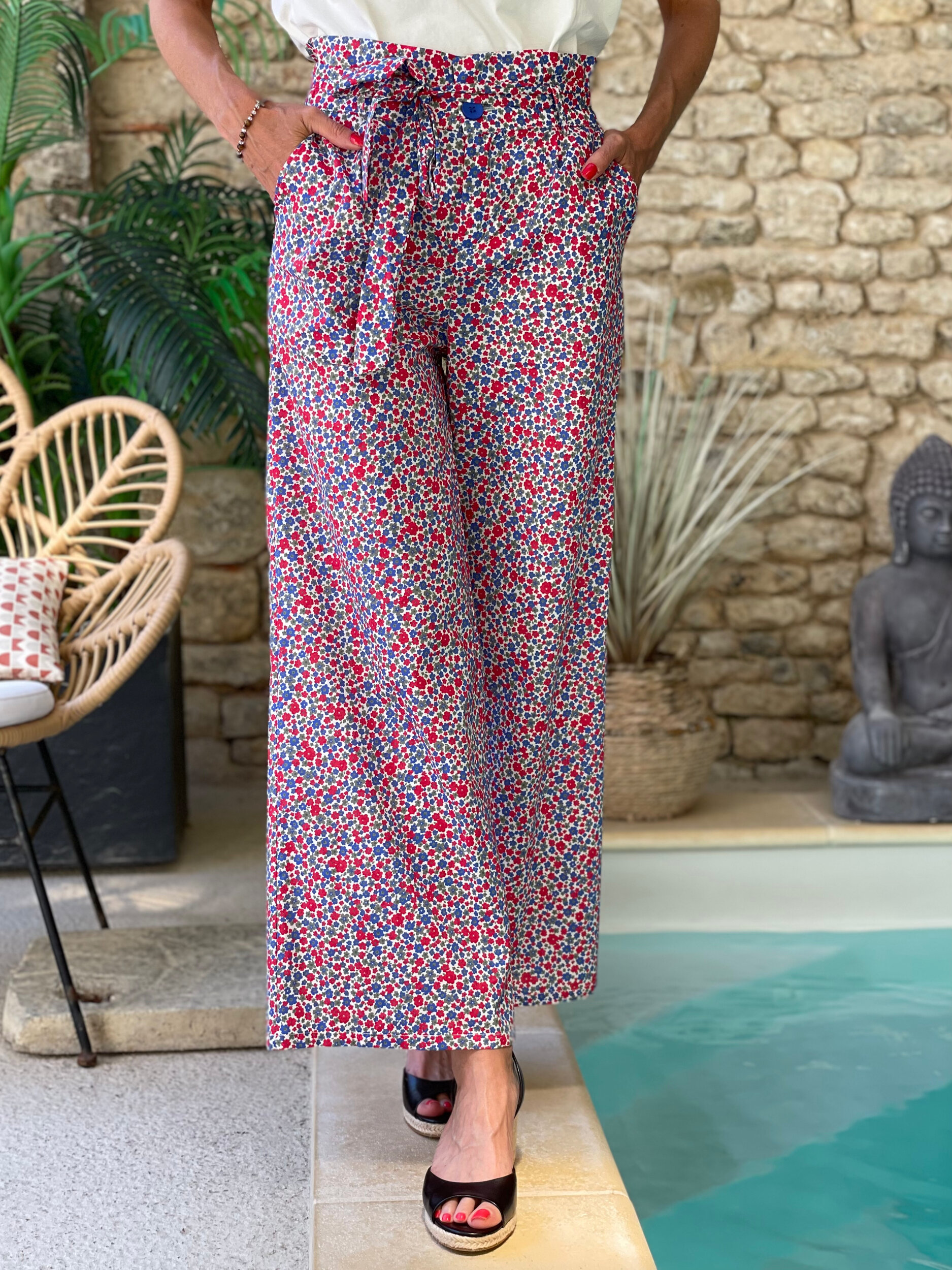 Pantalon à imprimé liberty BERTILLE