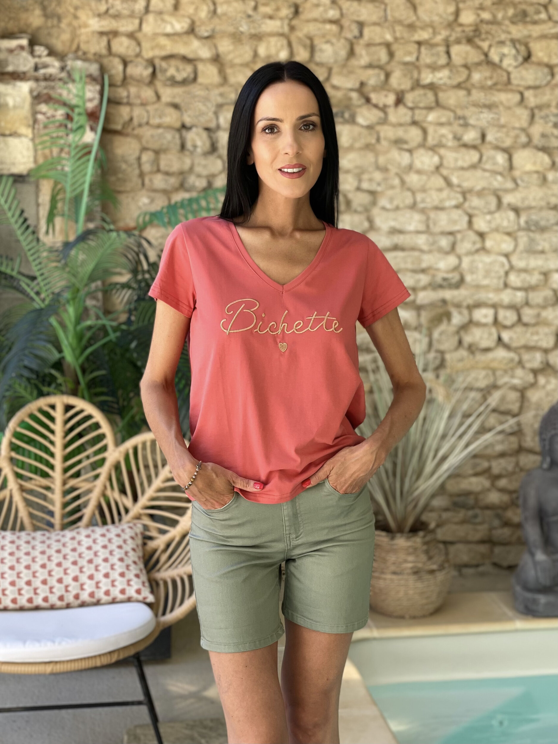 T-shirt BICHETTE coloris terracotta