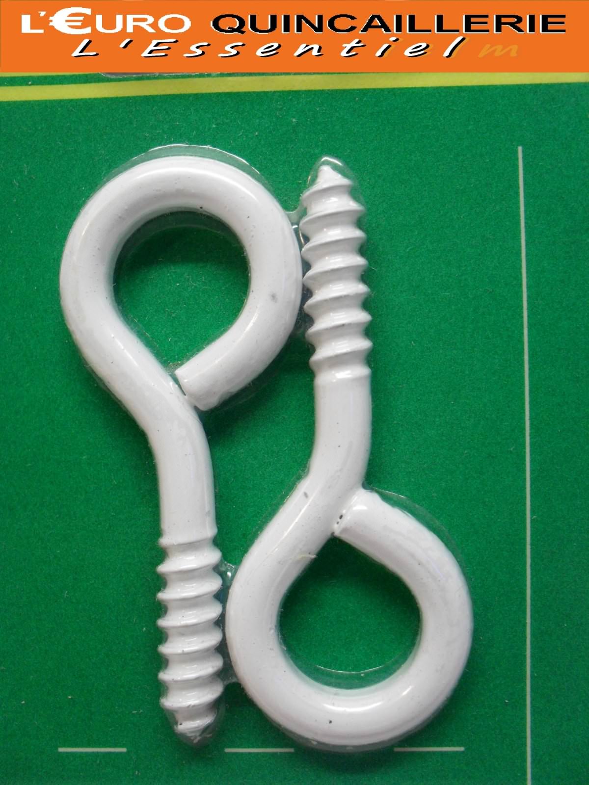 PITONS A VIS ACIER PLASTIFIE BLANC 5x35(2)