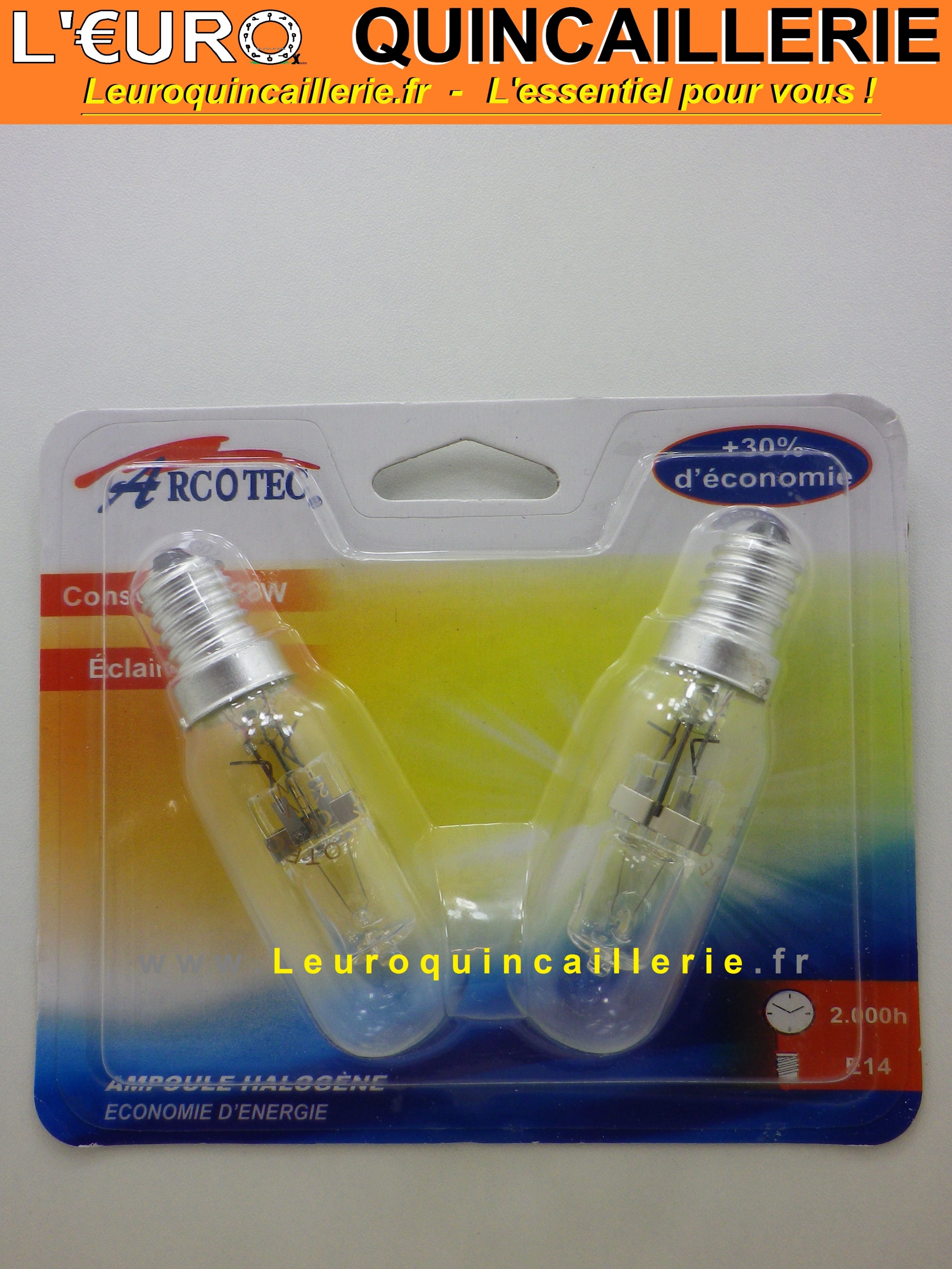 Ampoule halogène  E14 28w=40w