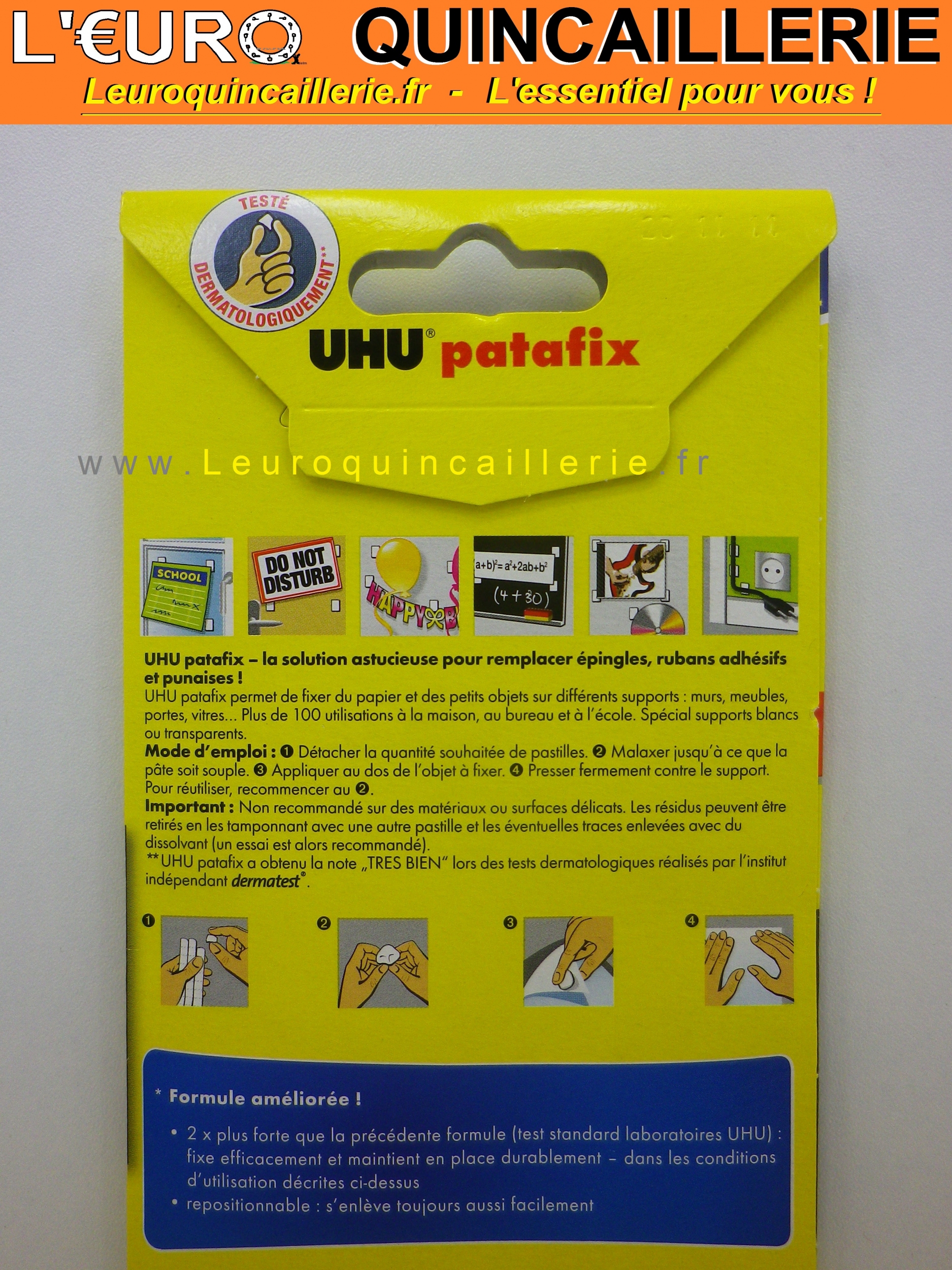 PATAFIX UHU BLANCHE 80 pastilles mode demploi