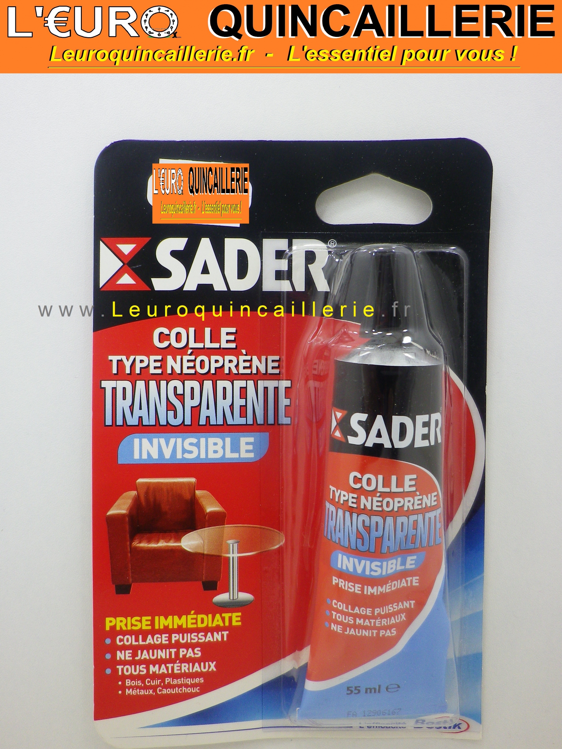 Colle bois prise rapide Sader 55ml