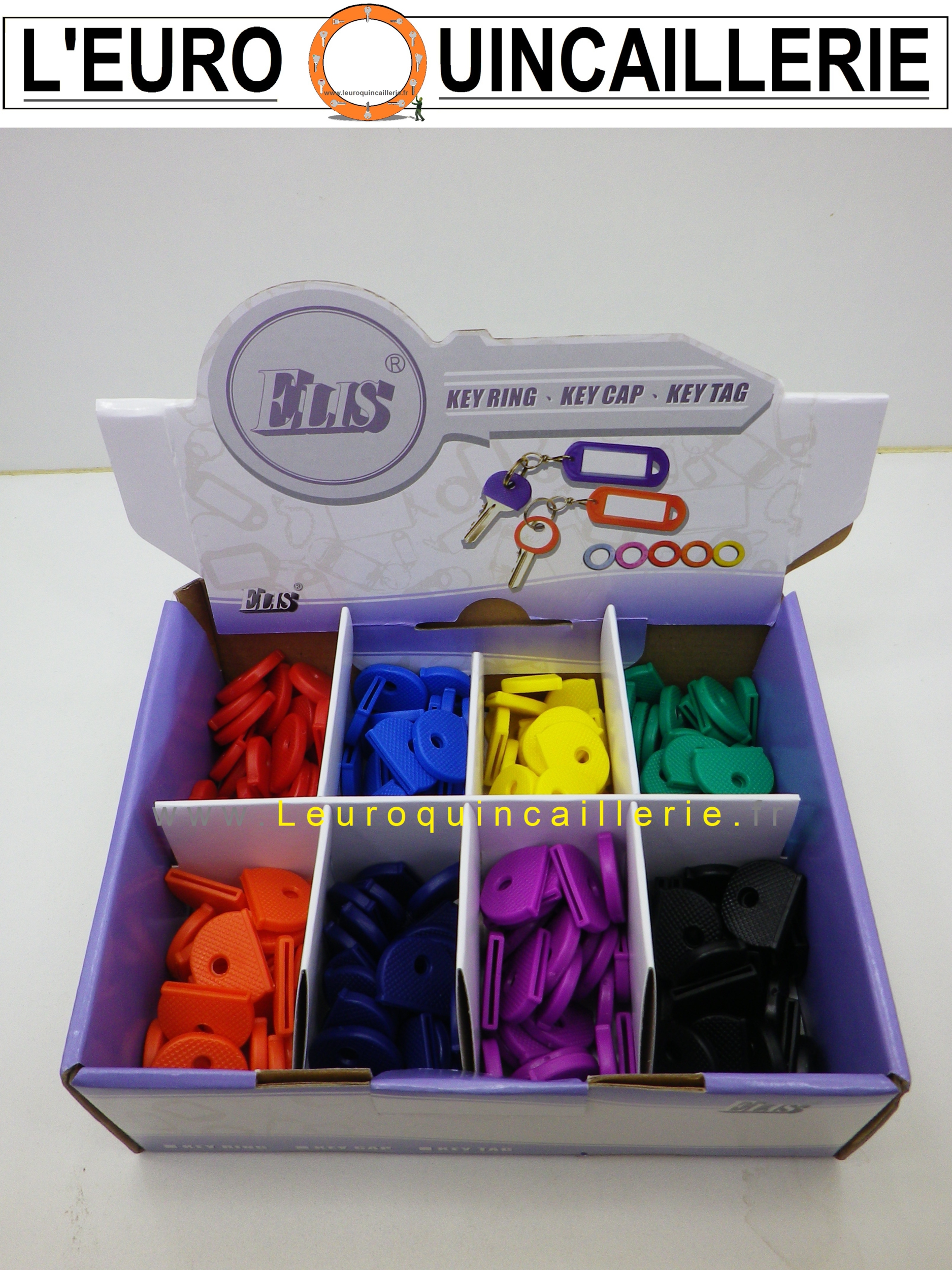 Uniclife Lot de 16 capuchons de clés de 8 couleurs assorties pour étiquettes de maison de 3,3 cm 