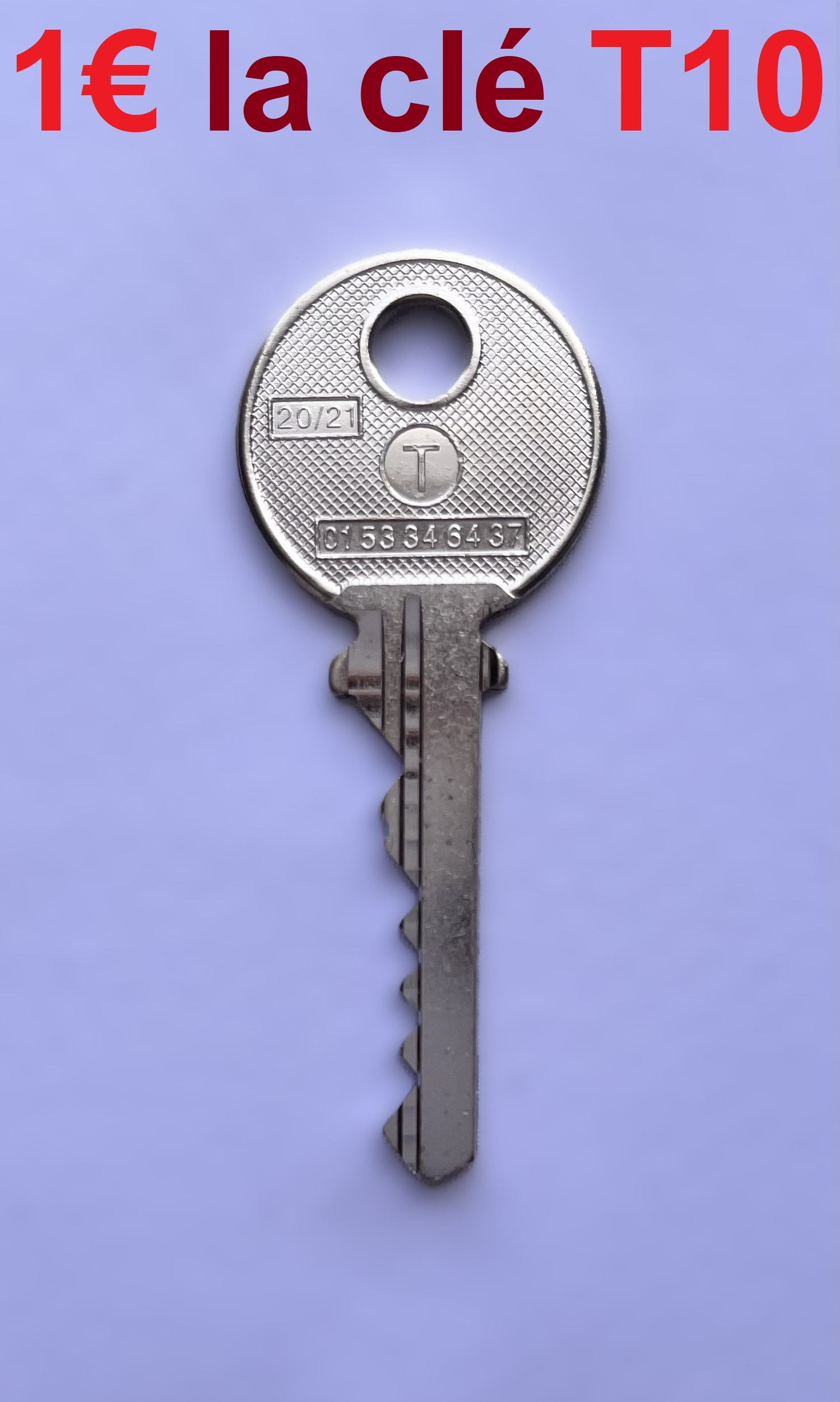 Clé T pass PTT T10 Pass-Trousseau à 1.00 €