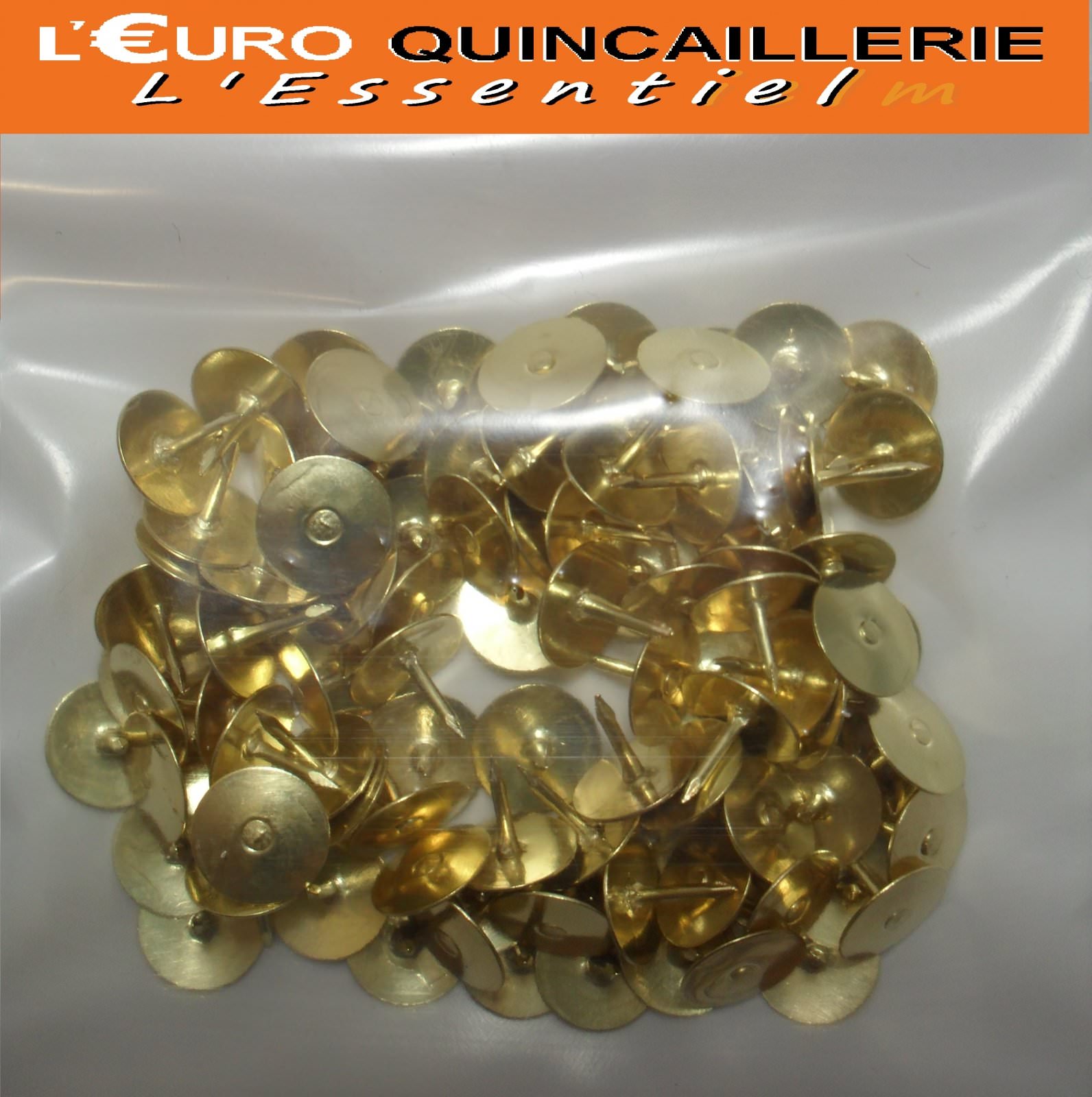 100 PUNAISES ACIER LAITONNEES (2)