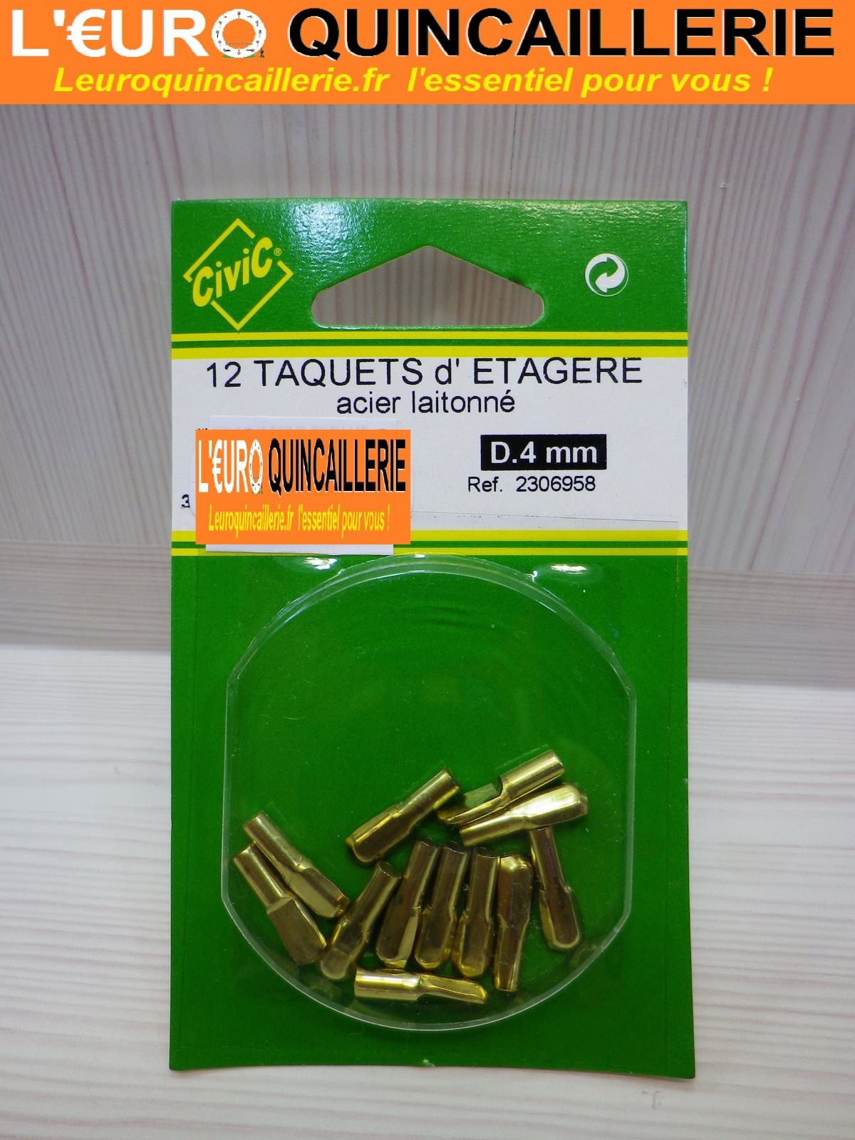 12 TAQUETS DETAGERE D.4MM