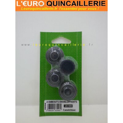 EMBOUTS ENVELOPPANTS CAOUTCHOUC 20MM