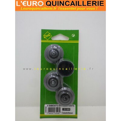 EMBOUTS ENVELOPPANTS CAOUTCHOUC 25 MM