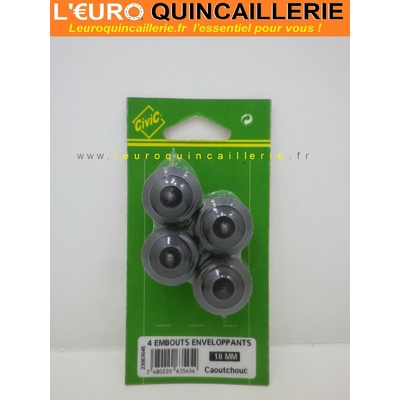 EMBOUTS ENVELOPPANTS CAOUTCHOUC 18MM