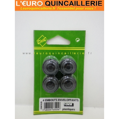 EMBOUTS ENVELOPPANTS CAOUTCHOUC 16MM