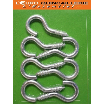 CROCHETS A VIS ACIER ZINGUE 3x16 (2)