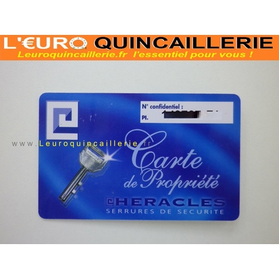 CARTE DE PROPRIETE VIGIE HERACLES