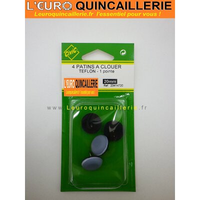 4 PATINS TEFLON A CLOUER 20MM