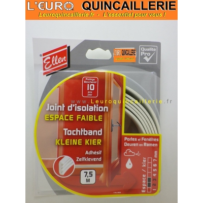 JOINT ISOLATION PROFIL K ESPACE FAIBLE BLANC ADHESIF