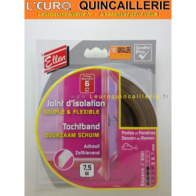 JOINT ISOLATION SOUPLE ET FLEXIBLE MARRON ADHESIF