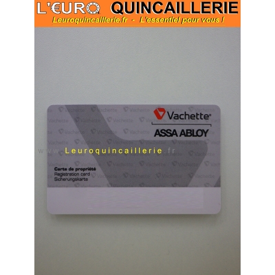 CARTE DE PROPRIETE VACHETTE