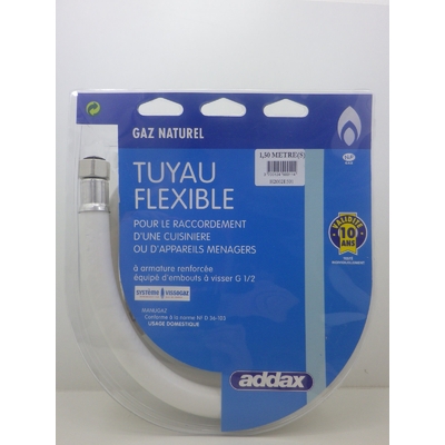 TUYAU DE GAZ DE VILLE NATUREL A VISSAGE 1.5 METRE