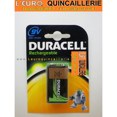 PILE 9 VOLTS RECHARGEABLE DURACELL HR9V 170mAh