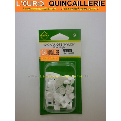 Chariots nylon pour tringle