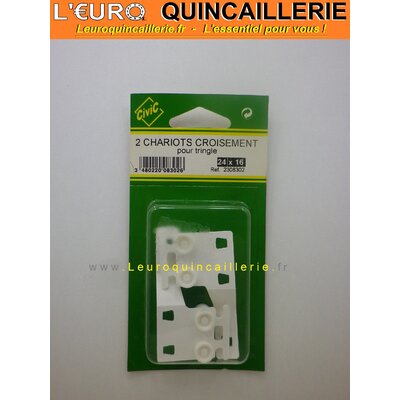 Chariots croisement pour tringles