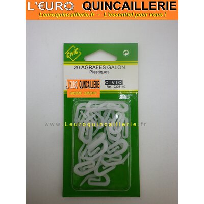 Agrafes galon plastiques