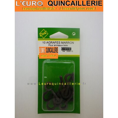 Agrafes Mrron pour anneaux bois